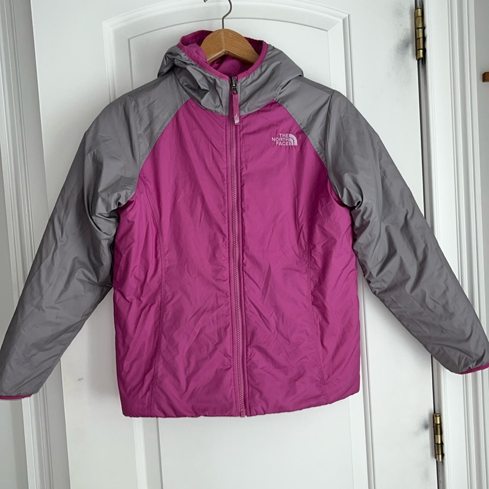 Northface Girls reversible hooded jacket
